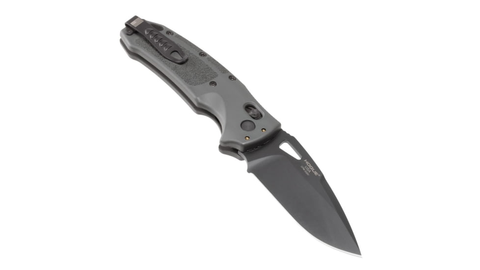 Hogue Sig K320 Tactical Folding Knife, 3.5in, Black Cerekote Finish, CPM-S30V, Drop Point, Gray Handle, Polyamide Nylon 12 Handle, 36372
