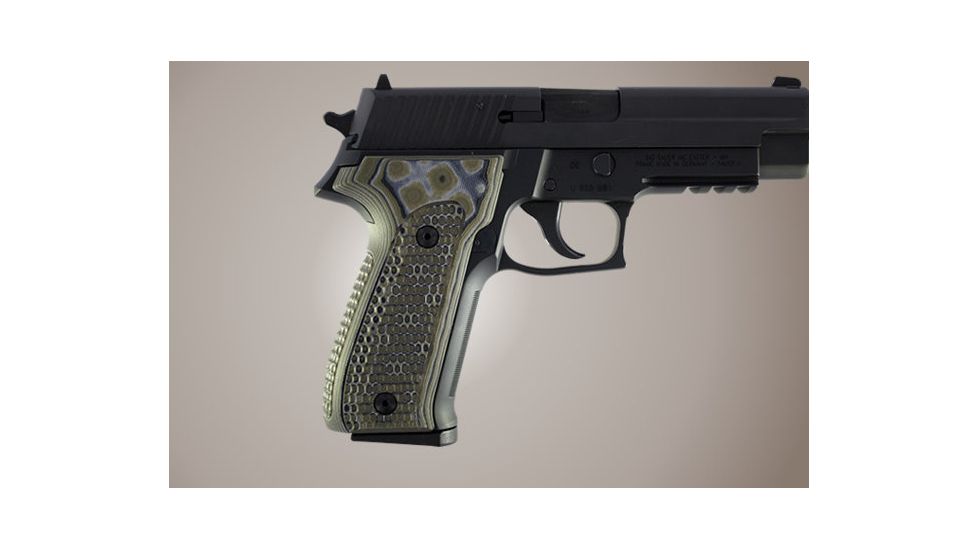 Hogue SIG Sauer P226 Piranha Grip G-10 - G-Mascus Green 26138
