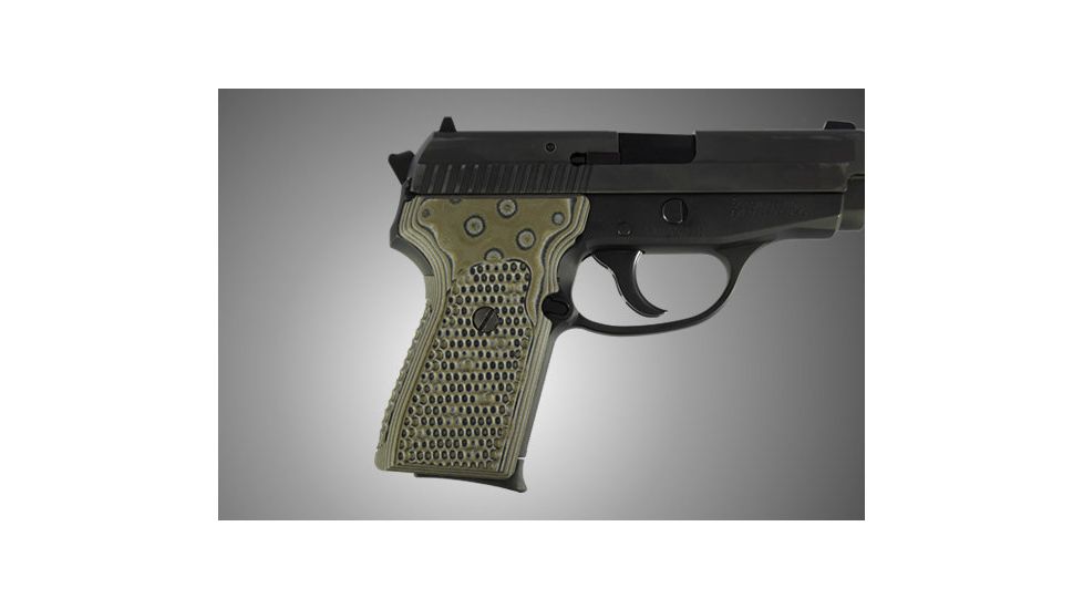 Hogue SIG Sauer P239 Piranha Grip G-10 - G-Mascus Green 31138