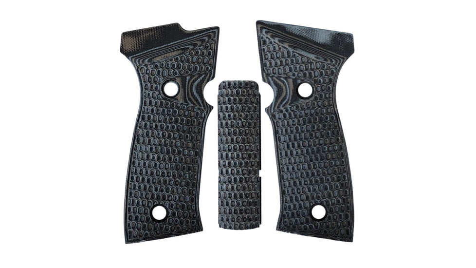 Hogue Sig Sauer P320 AXG, Palmswell Panels, Piranha, G10 GMascus, Black/Grey, 48127