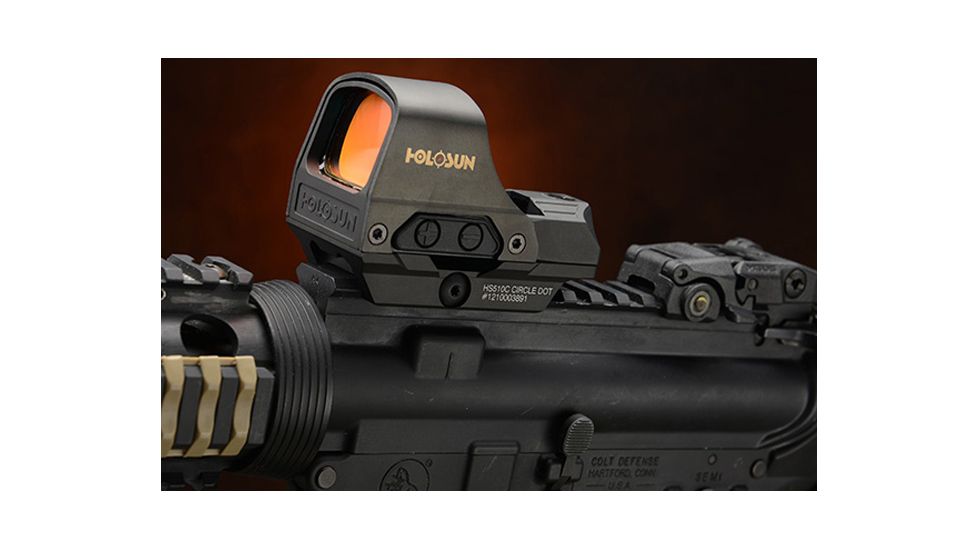 Holosun HS510C 1x Open Reflex Sight, Red 2 MOA dot 65 MOA Circle Reticle, Flat Dark Earth, HS510C-FDE-R