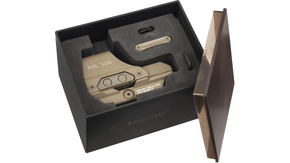 Holosun HS510C 1x Open Reflex Sight, Red 2 MOA dot 65 MOA Circle Reticle, Flat Dark Earth, HS510C-FDE-R