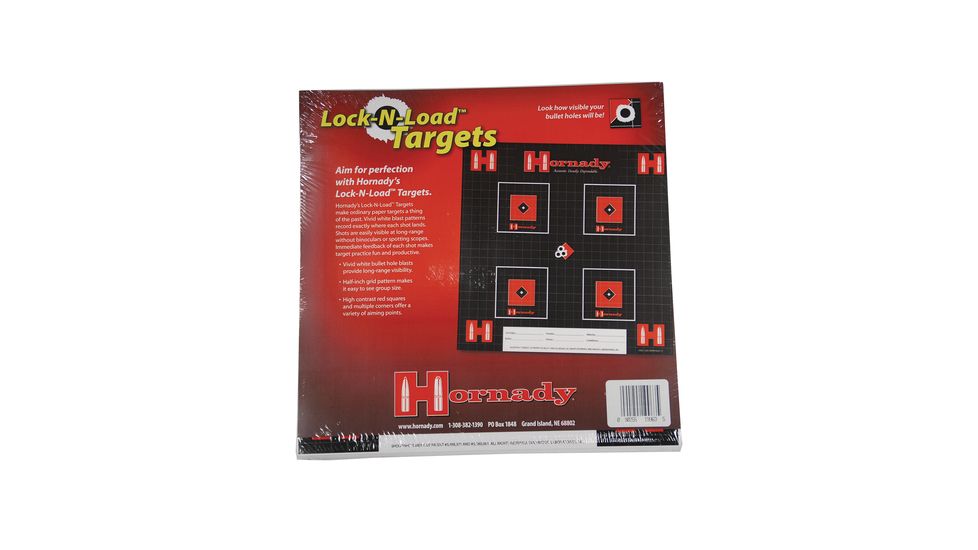 Hornady Lock-N-Load Paper Targets .5 Inch Grid Pattern 100 Per Pack 9963B