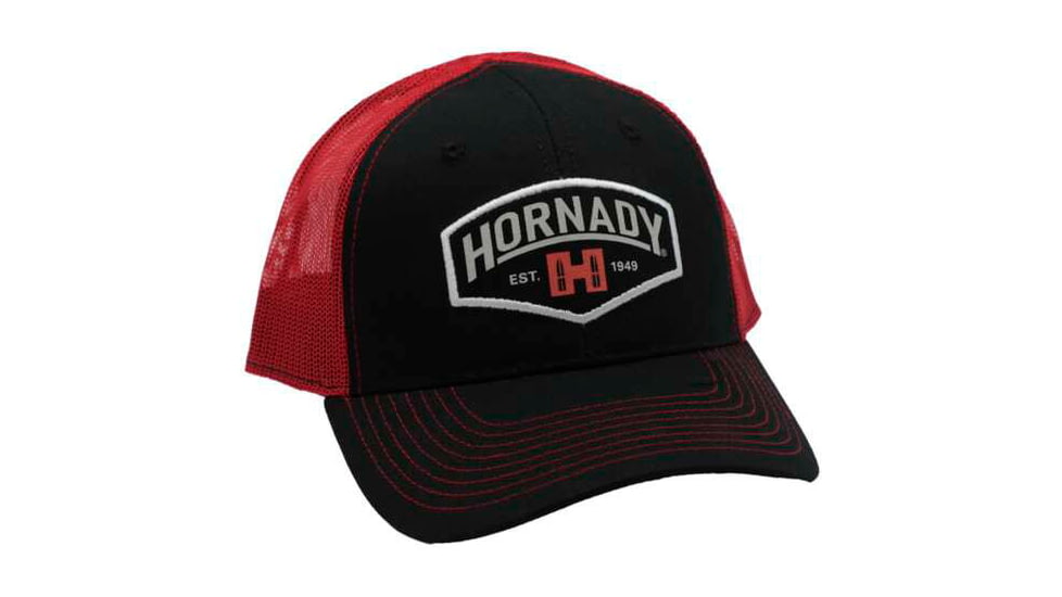 Hornady Mesh Cap, Black and Red Established, 99214