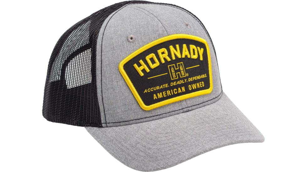 Hornady Mesh Hat - Men's, Gray/Black, Gray &amp; Black, 99236