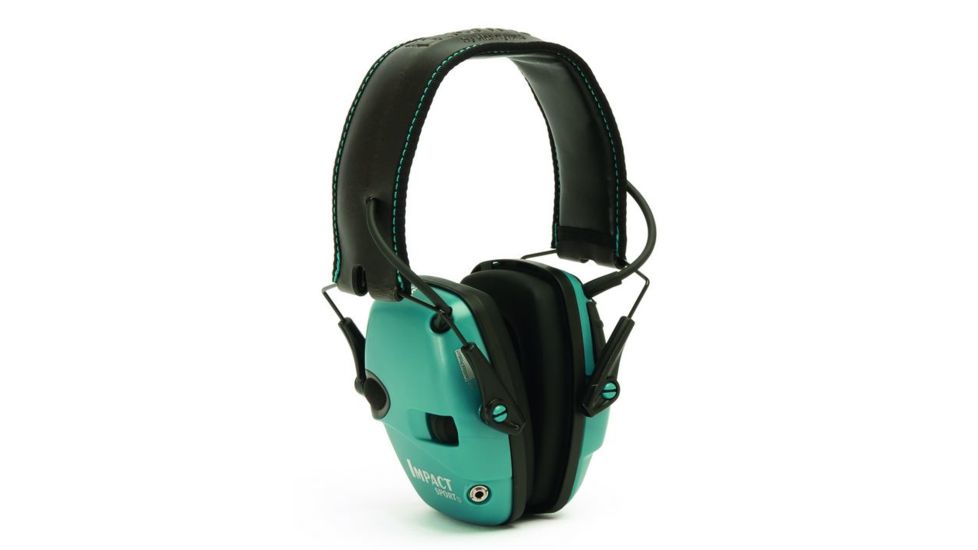 Howard Leight Impact Sport Sound Amplification Electronic Earmuff, Teal R-02521