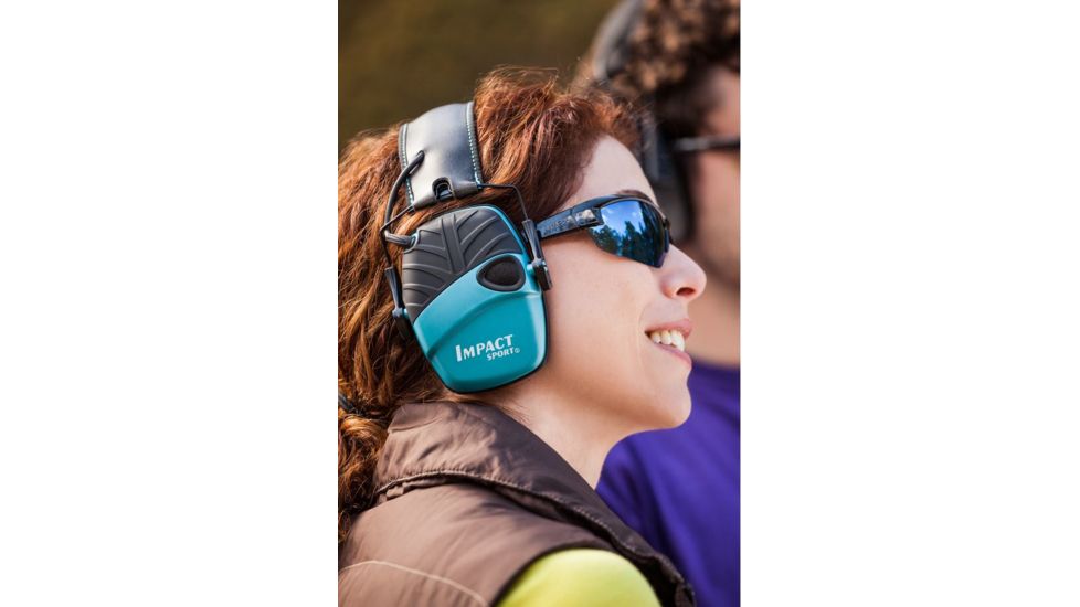 Howard Leight Impact Sport Sound Amplification Electronic Earmuff, Teal R-02521