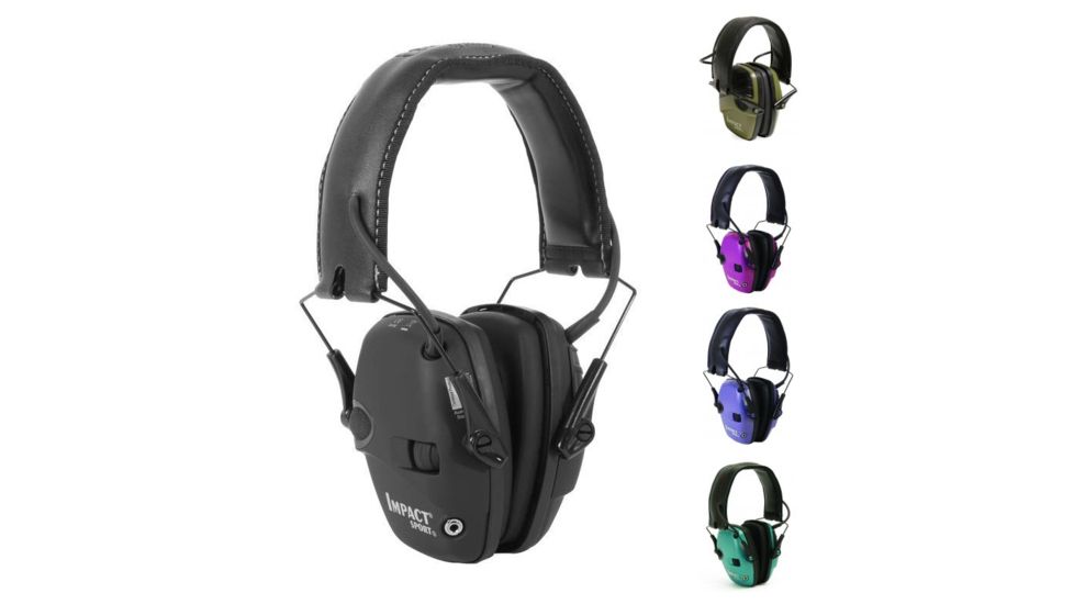 Howard Leight Impact Sport Earmuff, Black, Hunter Green, Pink, Purple, Teal