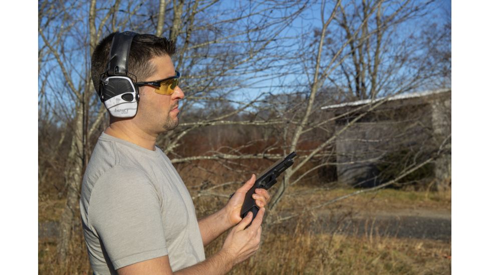 Howard Leight Impact Sport MultiCam Sound Amplification Electronic Shooting Earmuff, Alpine Camo R-02528