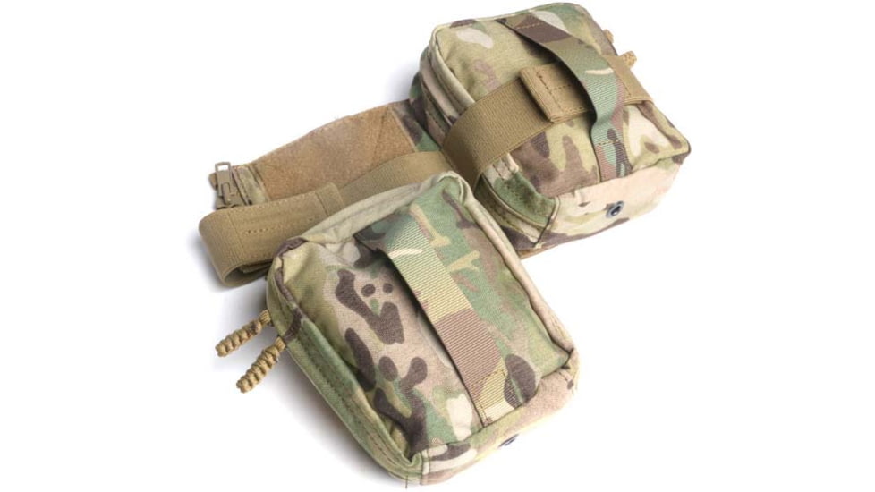HRT Tactical Gear Zip-On Dual Removable GP Pouches, Multicam, One Size, HRT-ZPGP02-AA-MC