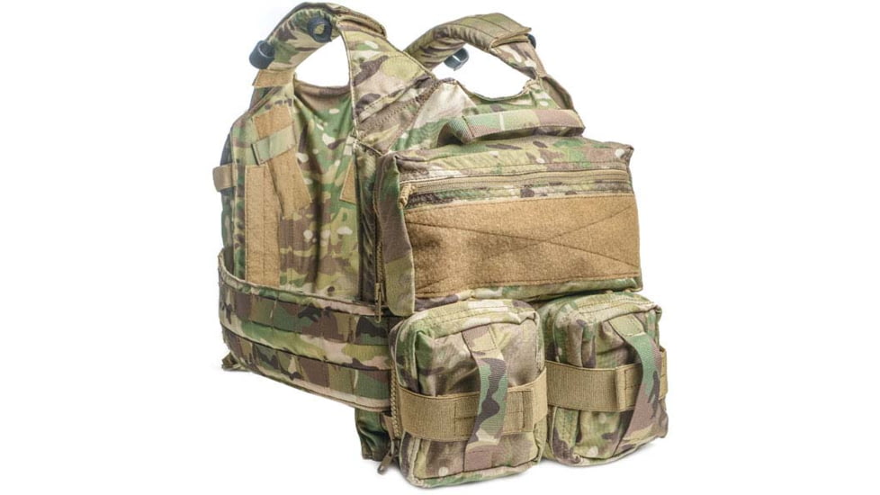 HRT Tactical Gear Zip-On Dual Removable GP Pouches, Multicam, One Size, HRT-ZPGP02-AA-MC