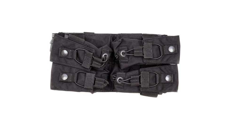 HRT Tactical Gear Quad Flashbang Zip-On Panel, Black, HRT-ZPFBP1-AA-BK