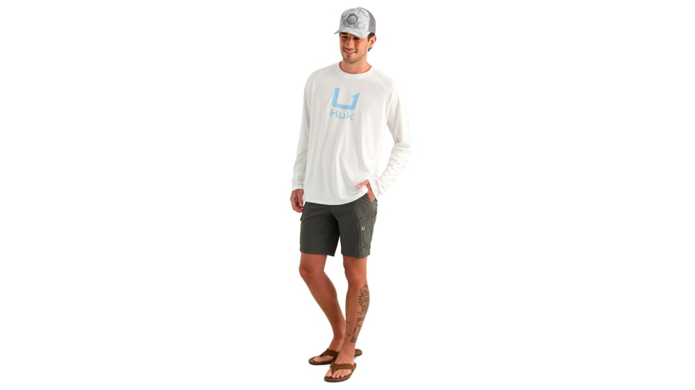 HUK Performance Fishing Icon Long Sleeve Crew - Mens