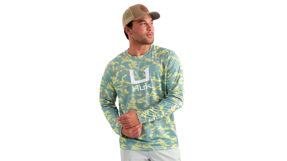 HUK Performance Fishing Icon Printed Crew - Mens