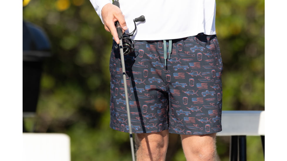 HUK Performance Fishing Pursuit Kc Printed Volley Short - Mens