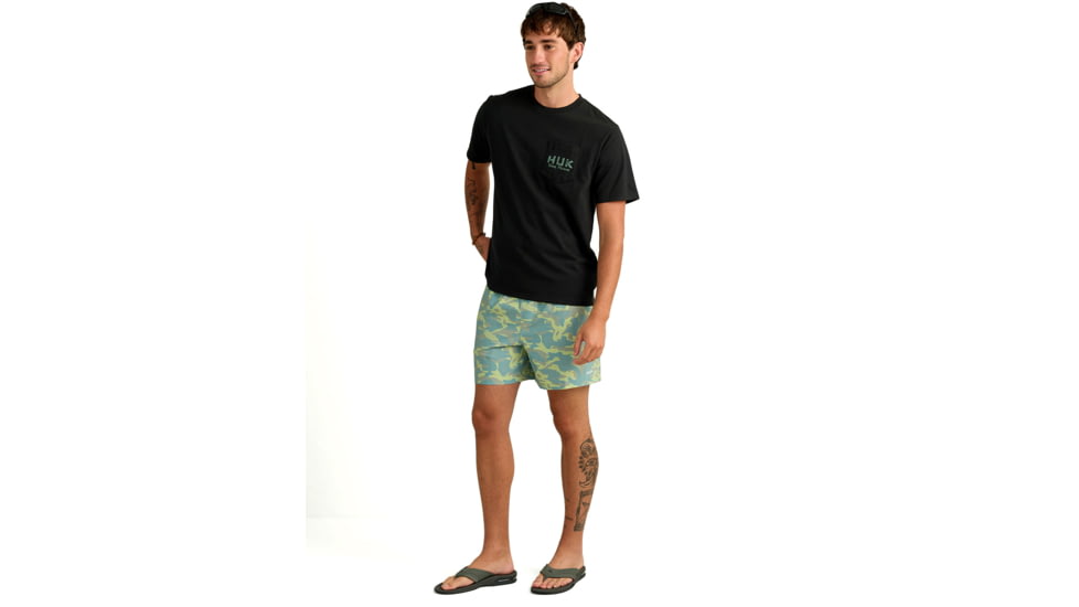 HUK Performance Fishing Pursuit Printed Volley Short - Mens