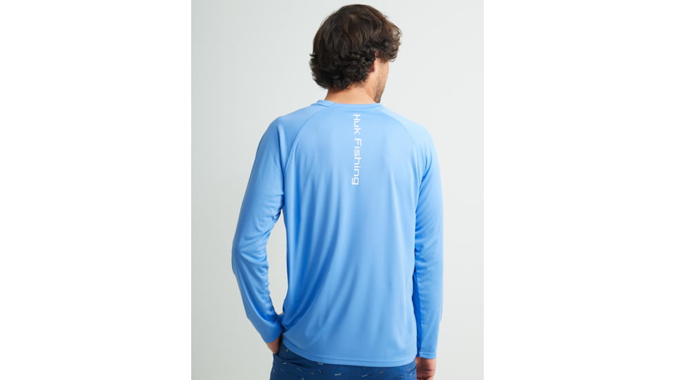 HUK Performance Fishing Pursuit Performance Long Sleeve Crew - Mens, Marolina Blue, 2XL, H1200524-420-XXL