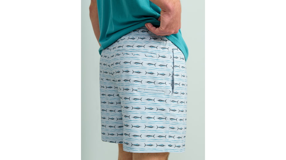 HUK Performance Fishing Pursuit Printed Volley Short - Mens, Harbor Mist2, Large, H2000227-035-L