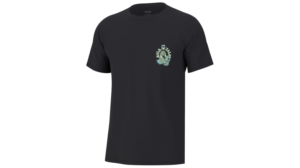 HUK Performance Fishing Sails N Tales Tee - Mens, Black, L, H1000497-001-L