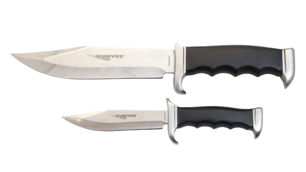 Humvee 2pc Bowie Knife Set- Black Pak - HMV-BC-02-BK