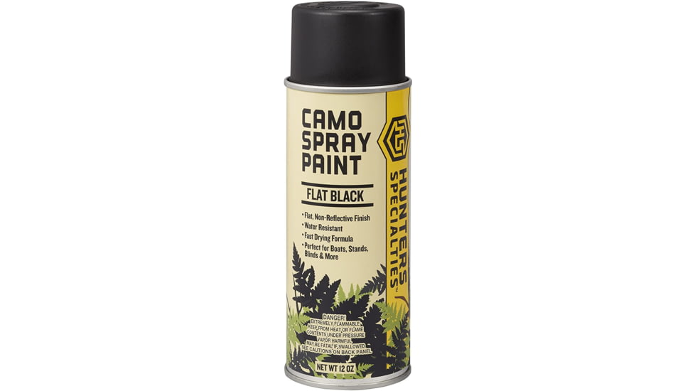 Hunters Specialties Hs Camo Spray Paint Flat Black 12oz