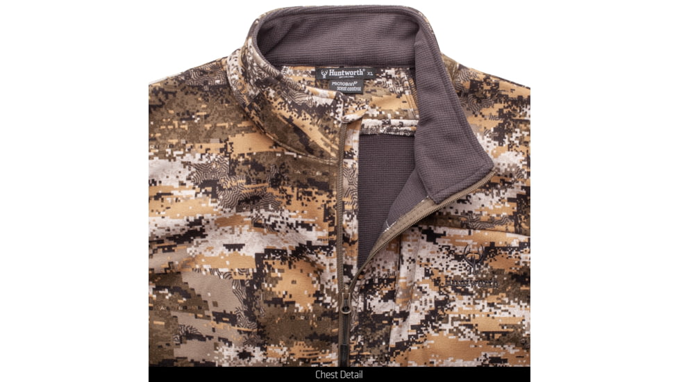 Huntworth Elkins Mid Weight Windproof Soft Shell Vest Waffle Fleece Interior - Mens, Disruption, 2XL, E-9502-DC-2XL