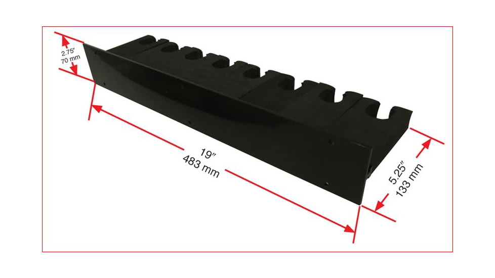 Hyskore Wall Mount Rifle Rack, Black, 30315