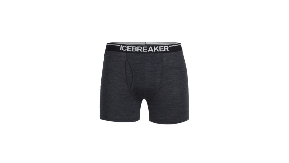 Icebreaker Anatomica Boxers w/ Fly - Men's, Jet Heather, Extra Large, IB103030011XL