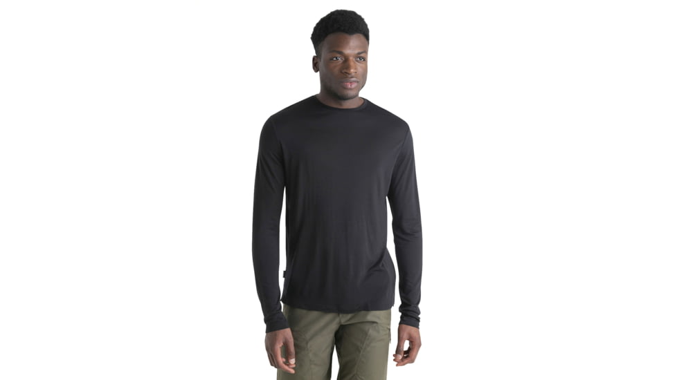 Icebreaker Men Merino 125 Cool-Lite Sphere LS Tee, Black, M, IB0A56ZL001M