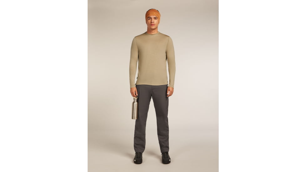 Icebreaker Merino Blend 125 Cool-Lite Sphere Long Sleeve Tee - Mens, Flagstone, Large, IB0A56ZL0GXL