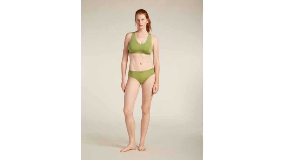 Icebreaker Merino Blend 125 Cool-Lite Sprite Racerback Bra - Womens, Olive, Extra Small, IB0A57240AAXS