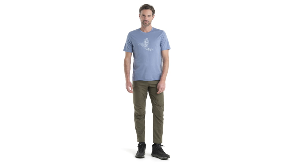 Icebreaker Tech Lite II Short Sleeve Skiing Yeti T-Shirt - Men's, Kyanite, 2XL, IB0A56IM885XXL