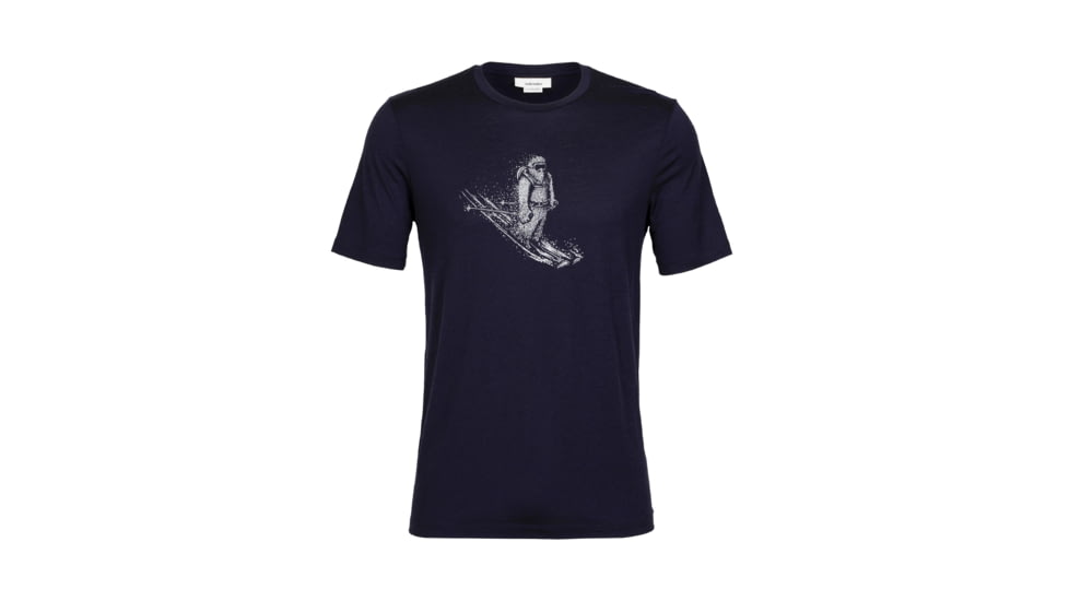 Icebreaker Tech Lite II Short Sleeve Skiing Yeti T-Shirt - Mens, Midnight Navy, 2XL, IB0A56IM401XXL
