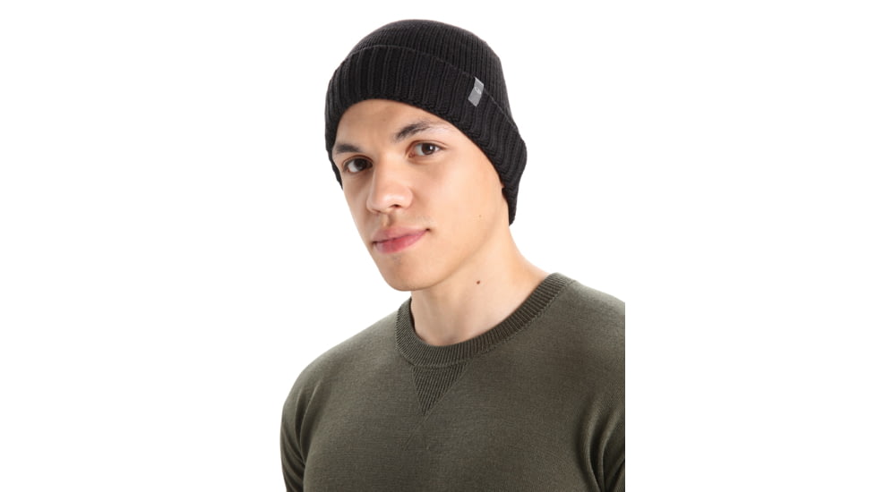 Icebreaker Vela Cuff Beanie, Black, One Size, IB105237001OS