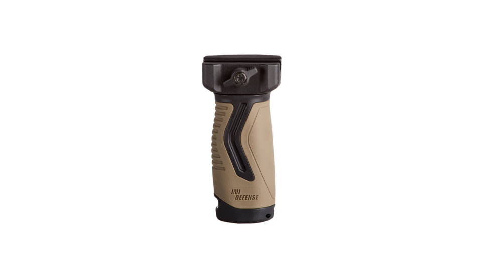 IMI Defense OVG Overmolding Vertical Front Grip, Black/Flat Dark Earth, IMI-ZG105BLACK/FDE