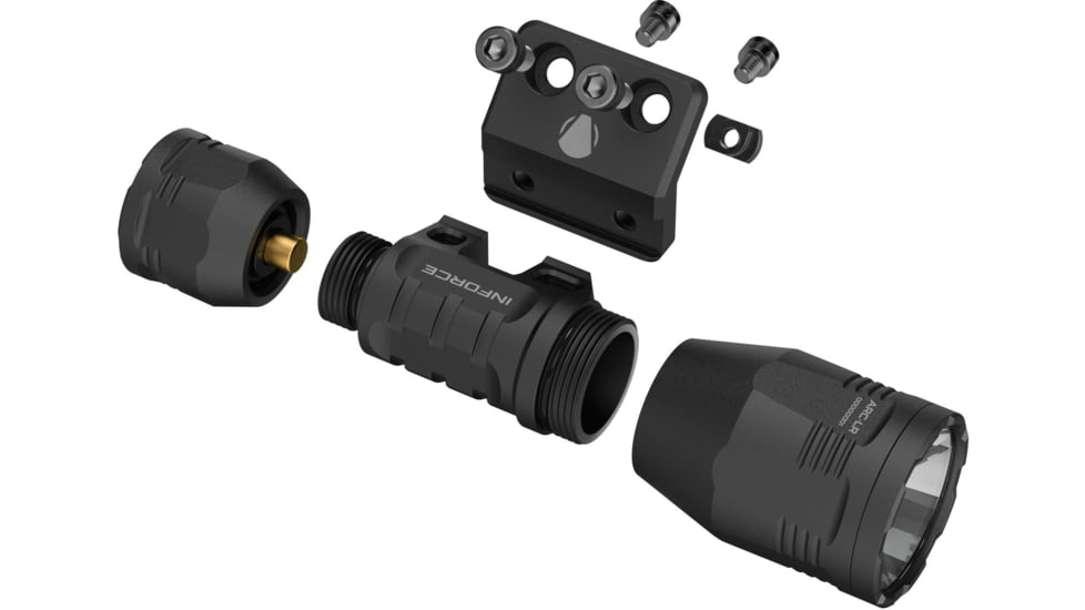 INFORCE ARC 350-Lr-M Rechargeable 18350 Li-Ion 1200 Lumens LED Flashlight Kit w/Mount, Black, IF71015