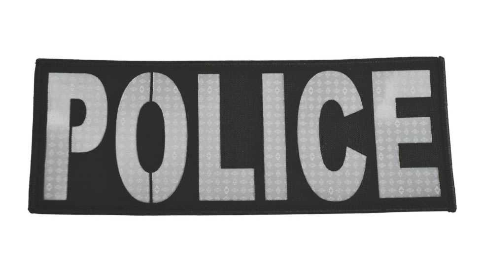 IR.Tools Police Garrison Large Patches, Grey/Black, 8X3in, P-0066-06-001-PK