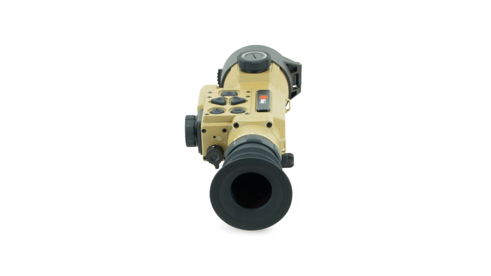 IRAYUSA Hybrid Compact, Thermal Sight, 3.5X Magnification, 50mm Objective, Multiple Reticles, 1440x1080 AMOLED Display, Cerakote Finish, Tan, IRAY-HCH50R
