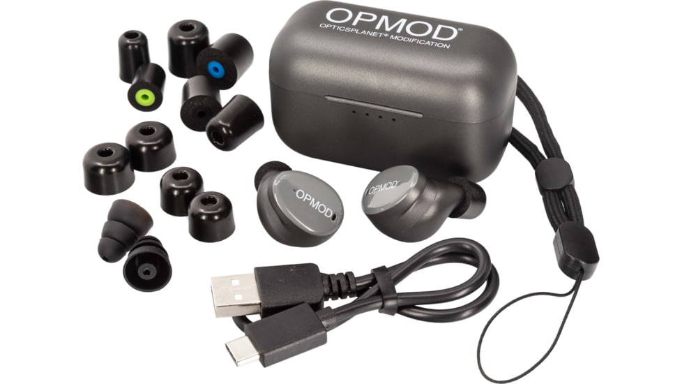 ISOtunes Sport OPMOD CALIBER True Wireless Tactical Earbuds w/ Bluetooth, 25 NRR, Wolf Gray, Universal, IT-17OPGR