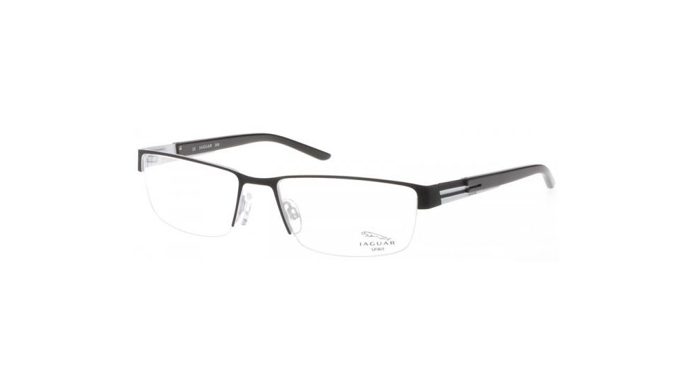 Jaguar Spirit 33552 Single Vision Prescription Eyeglasses, Black/White Frame, JG33552780SV