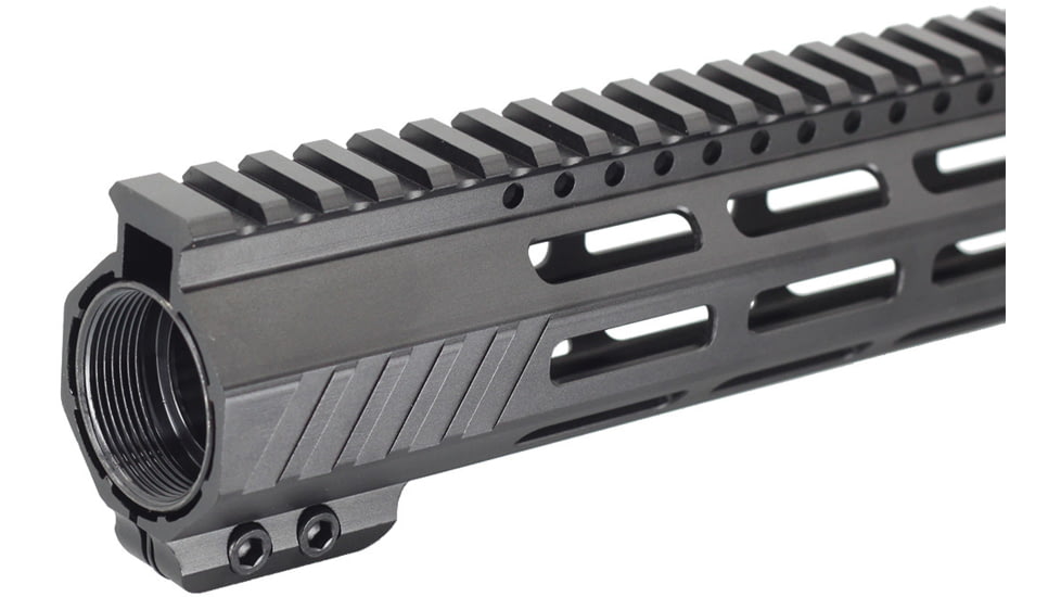 JE Machine Tech AR-15 Ultralightweight Minimalist Full Top Rail, 7 in, No Anti Rotation Tabs, Black, PS-223MLK7KBLK-F-NAR