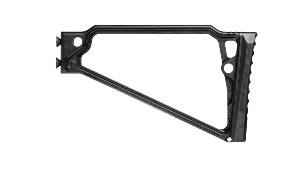 JMac Customs TS-8RP 8in Triangle Stock w/Rise and Rubber Butt Pad, Black, TS-8RP