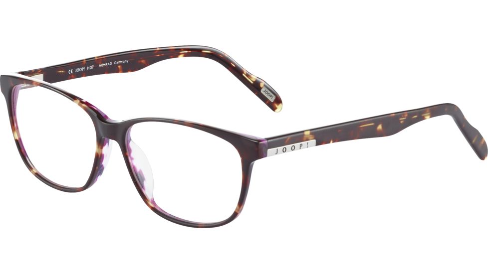 JOOP! 81140 Single Vision Prescription Eyeglasses, Brown Havana Violet Frame, 81140-4187SV