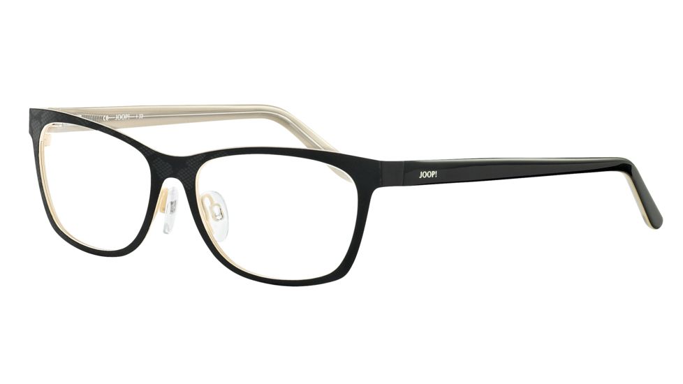 JOOP! 83165 Single Vision Prescription Eyeglasses - Black Frame and Clear Lens 83165-848SV