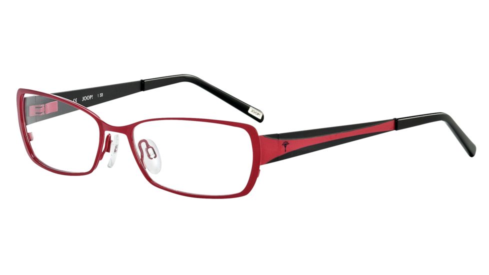 JOOP! 83168 Single Vision Prescription Eyeglasses - Red Frame and Clear Lens 83168-843SV