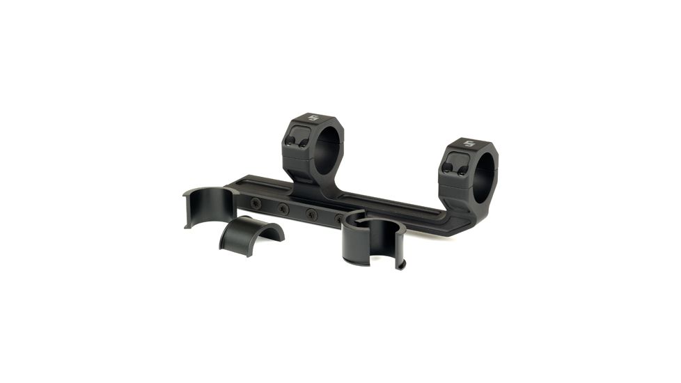 Flat Top One Piece Extended Eye Relief Optical Mount For Picatinny Rail, Fits 30Mm And 1 Inch Scopes w/Adapter Rings, Black