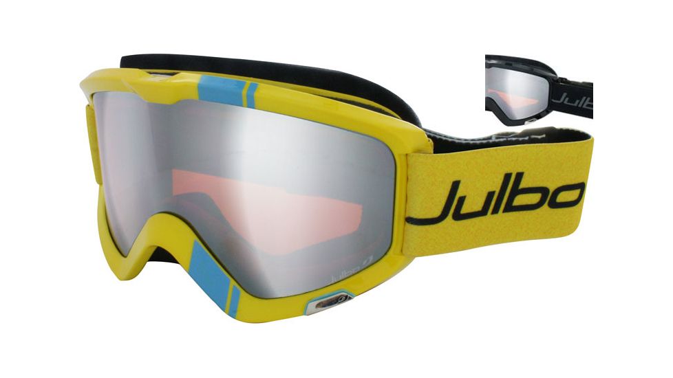 Julbo Bang Rx Insert Goggles - Black Frame, Silver Flash/Orange tint Cat.3 lens 72312141