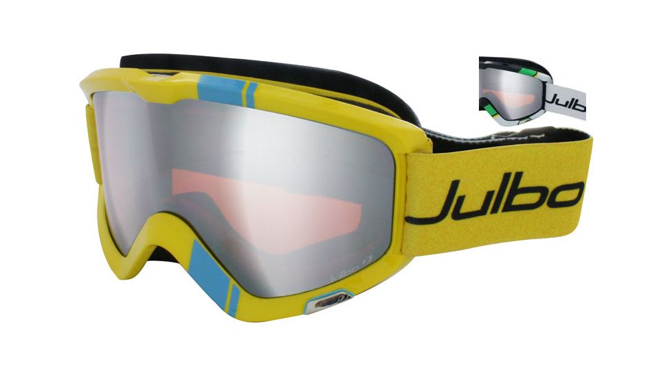 Julbo Bang Rx Insert Goggles - Black/Rasta Frame, Silver Flash/Orange tint Cat.3 lens 72312221