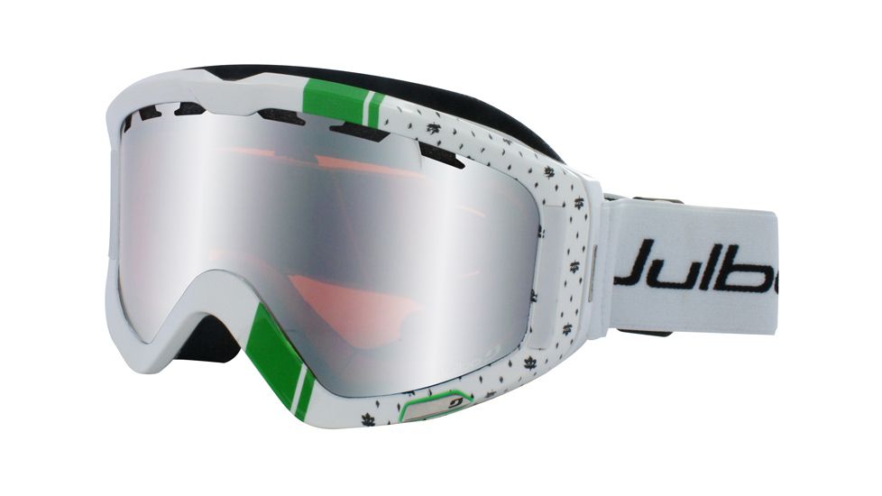 Julbo Down Rx Insert Goggles - White/Green Frame, Orange tint Cat. 3 Lens 72212111
