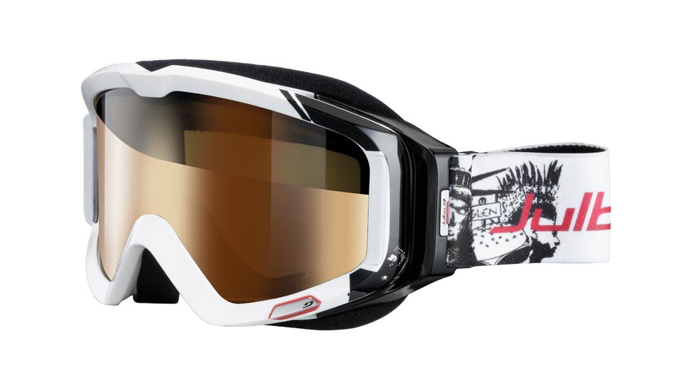 Julbo Glenak Rx Insert Goggles - White/Black Frame, Camel lens 70350110